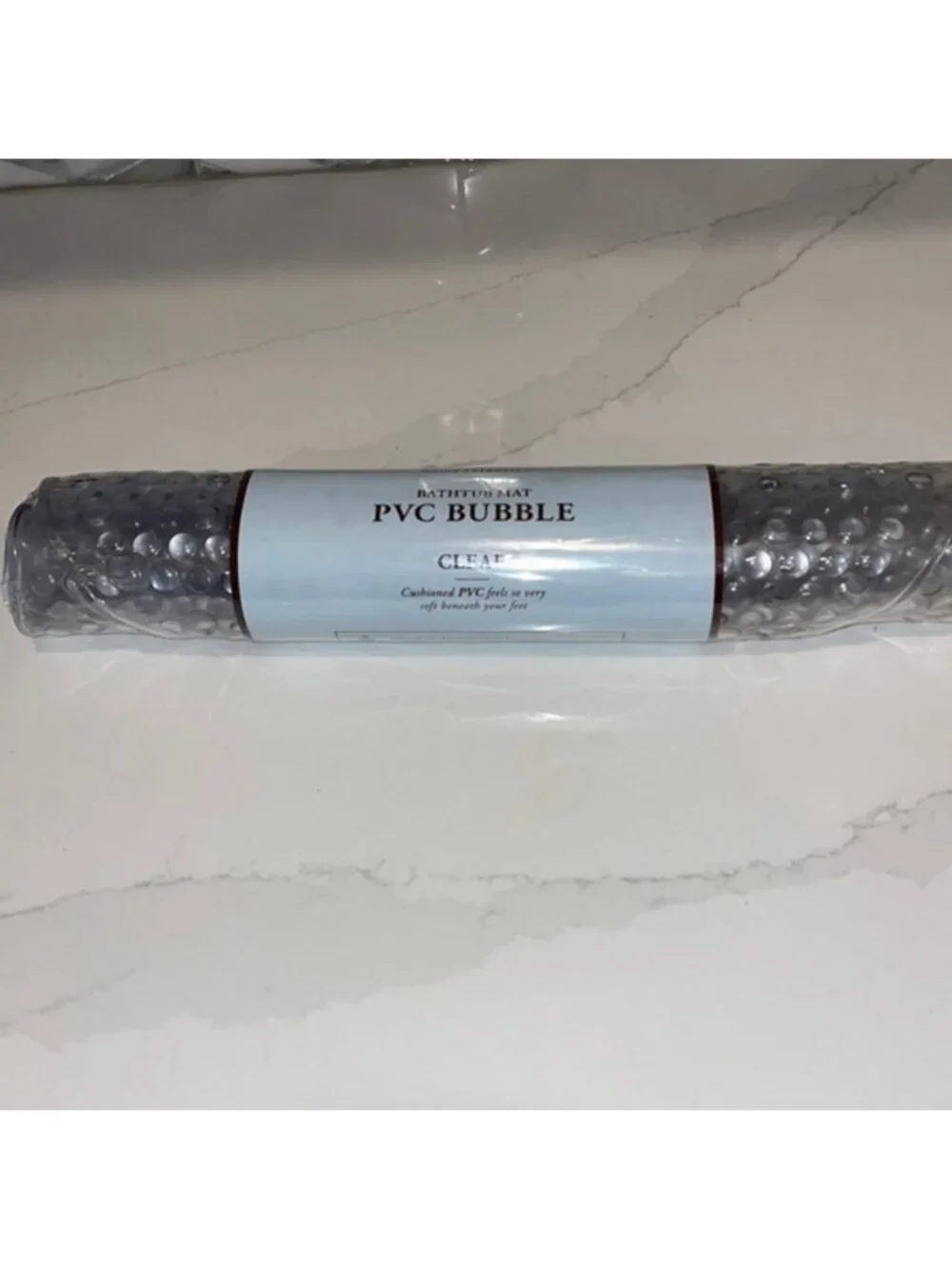 Home Classics Bathtub Safety Mat Clear PVC‎ Bubbles  NEW